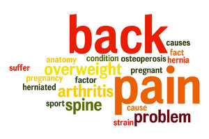 back pain spine word cloud